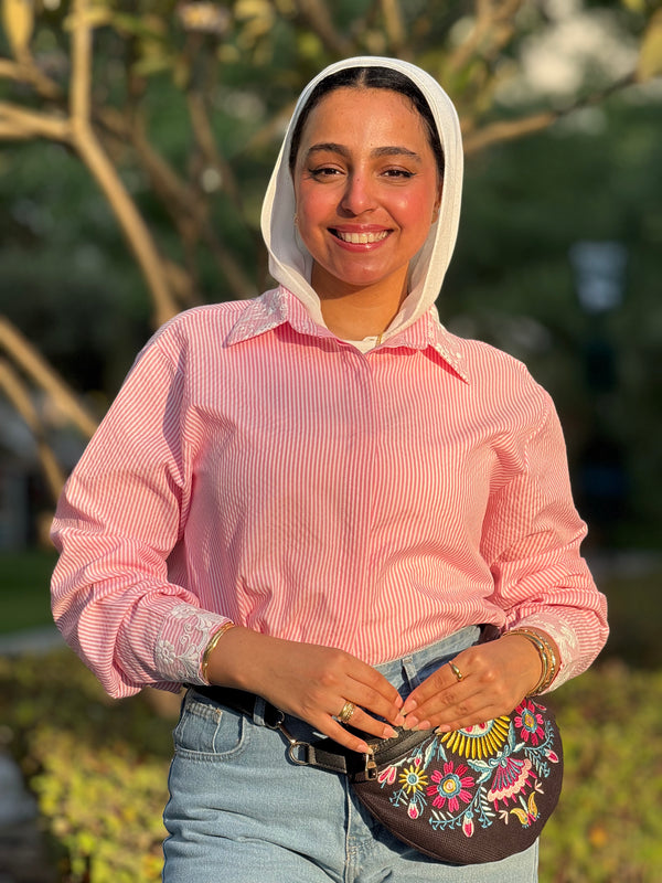 Pink Striped Shirt