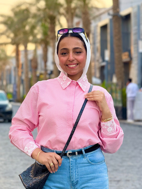 Pink Striped Shirt