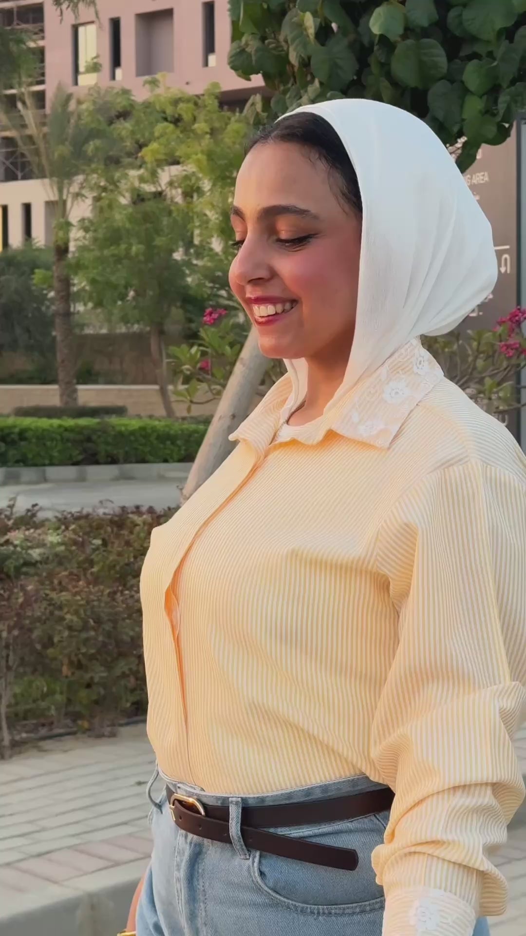 Bright Yellow Striped Shirt