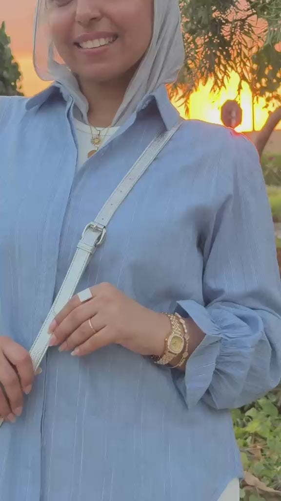 Baby Blue Textured Shirt