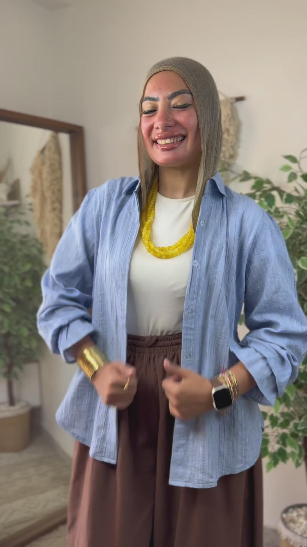 Baby Blue Textured Shirt
